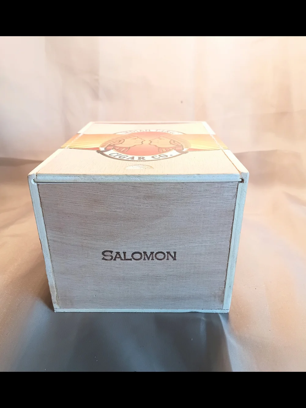 Decorative Storage Box in Brown and Orange